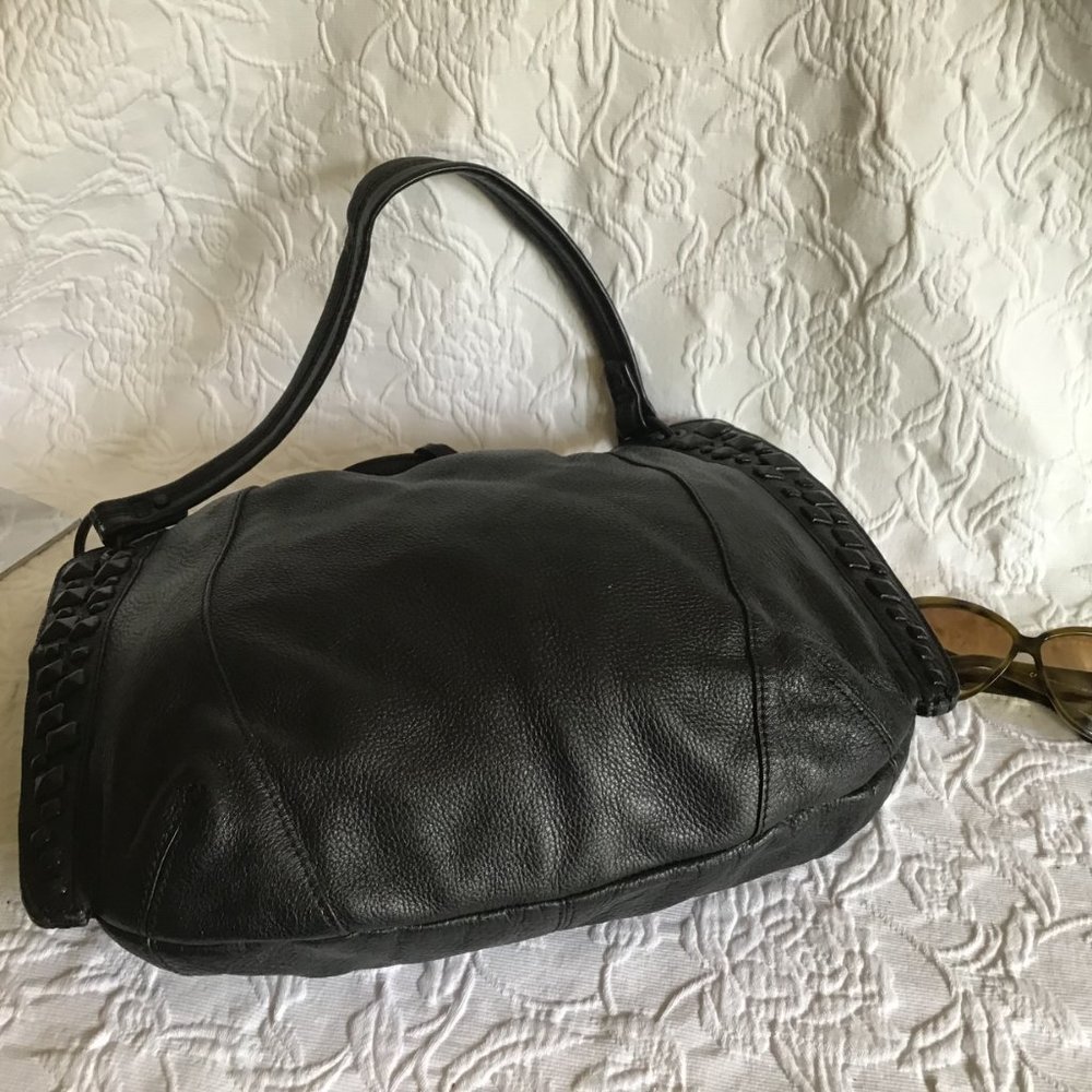 BCBGMaxAzria Black Studded Leather Shoulder Bag - Picture 5 of 8